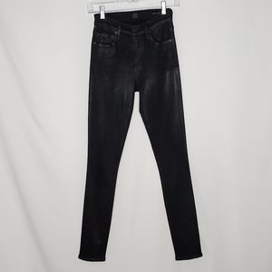 COH Black Metallic High Rise Jeans Rocket Slick Skinny